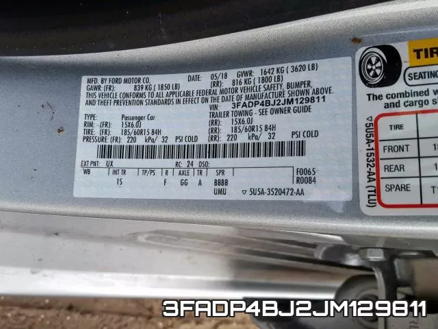 3FADP4BJ2JM129811 фото 2