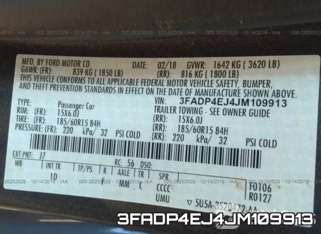 3FADP4EJ4JM109913 фото 9