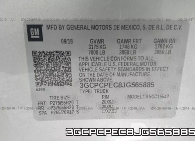 3GCPCPEC8JG565885 фото 9