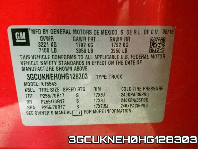 3GCUKNEH0HG128303 фото 2