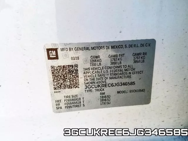 3GCUKREC6JG346585 фото 2