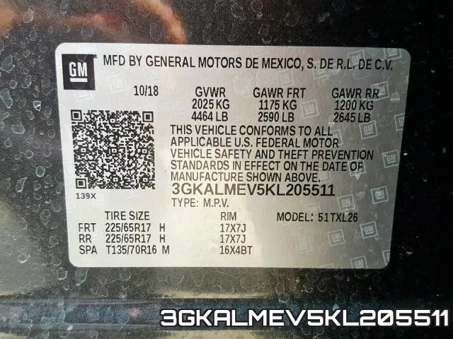 3GKALMEV5KL205511 фото 2