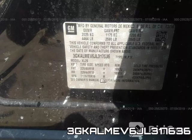 3GKALMEV6JL317636 фото 10