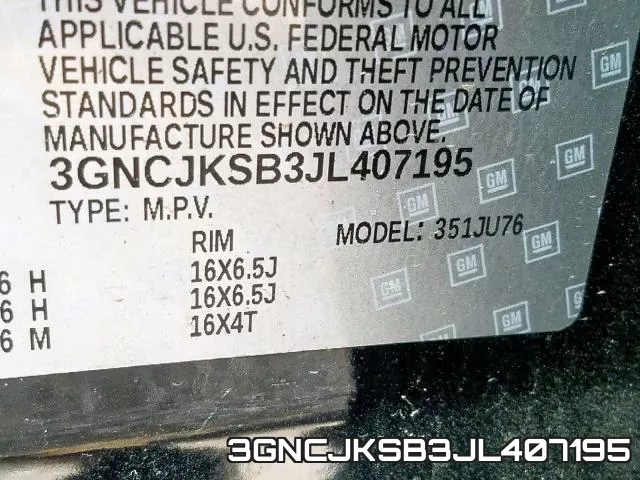 3GNCJKSB3JL407195 фото 2