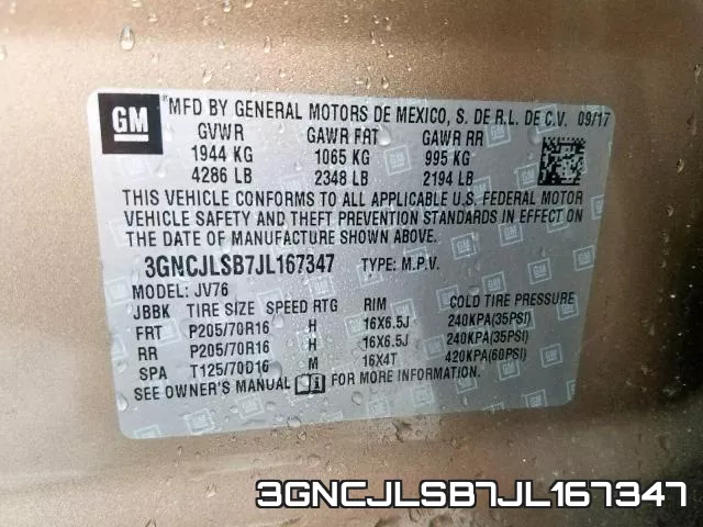 3GNCJLSB7JL167347 фото 2