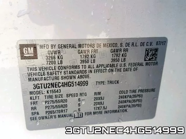 3GTU2NEC4HG514999 фото 2