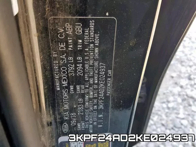 3KPF24AD2KE024937 фото 2