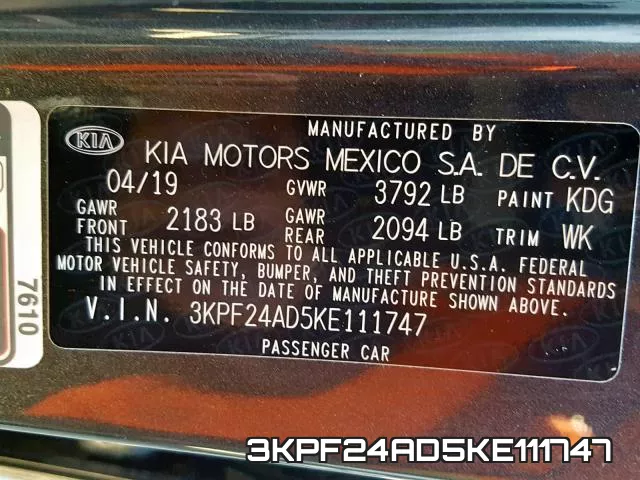 3KPF24AD5KE111747 фото 2
