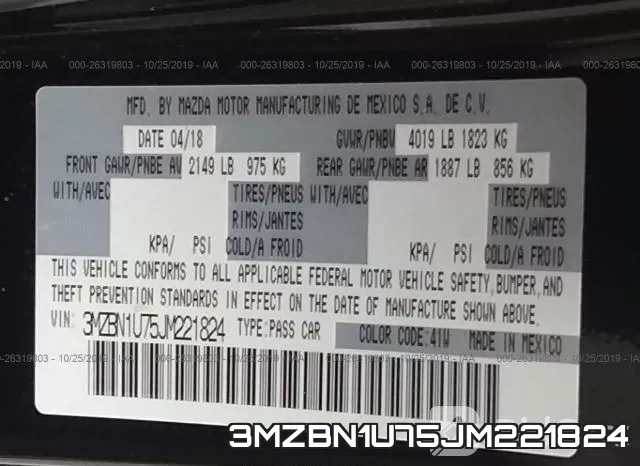 3MZBN1U75JM221824 фото 10