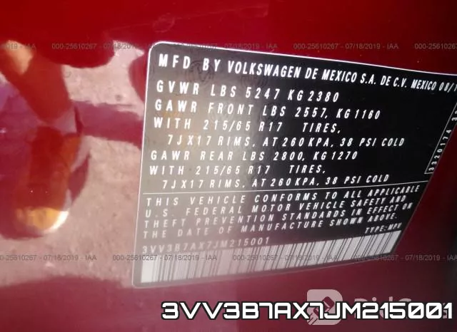 3VV3B7AX7JM215001 фото 10