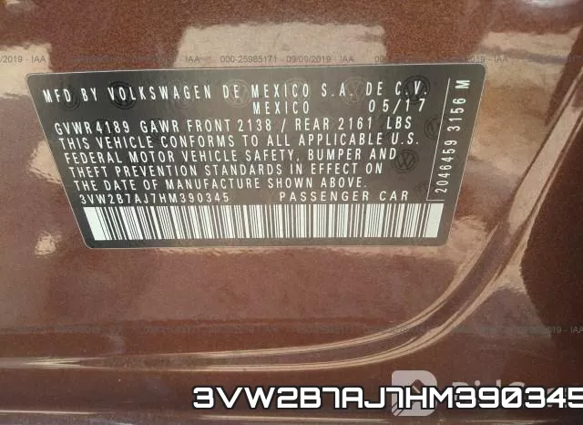 3VW2B7AJ7HM390345 фото 10
