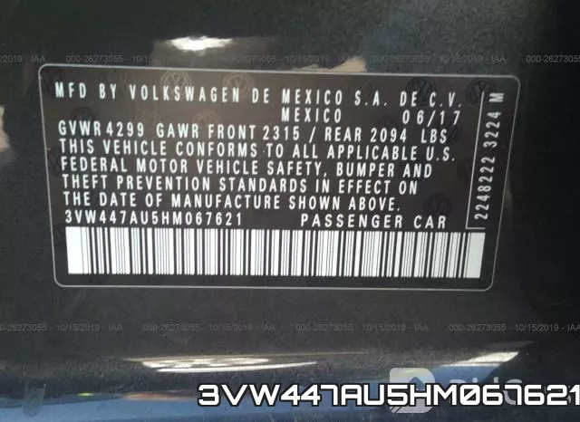 3VW447AU5HM067621 фото 10