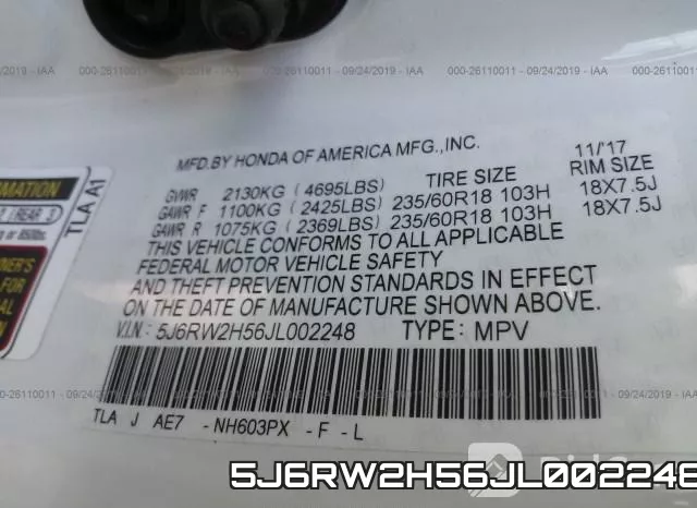 5J6RW2H56JL002248 фото 10