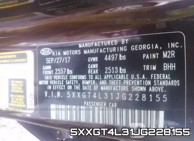5XXGT4L31JG228155 фото 10