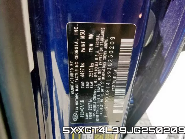 5XXGT4L39JG250209 фото 2