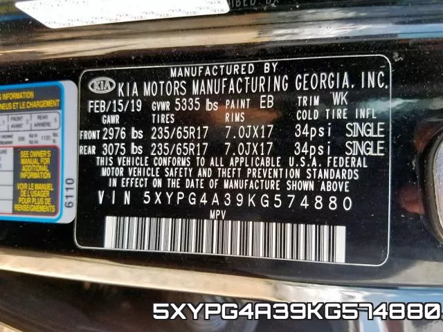 5XYPG4A39KG574880 фото 2
