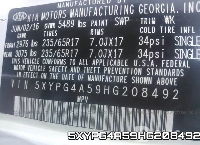 5XYPG4A59HG208492 фото 10