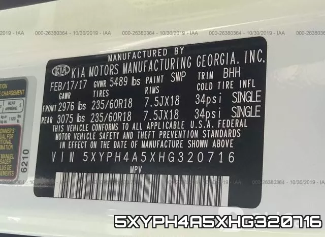 5XYPH4A5XHG320716 фото 10
