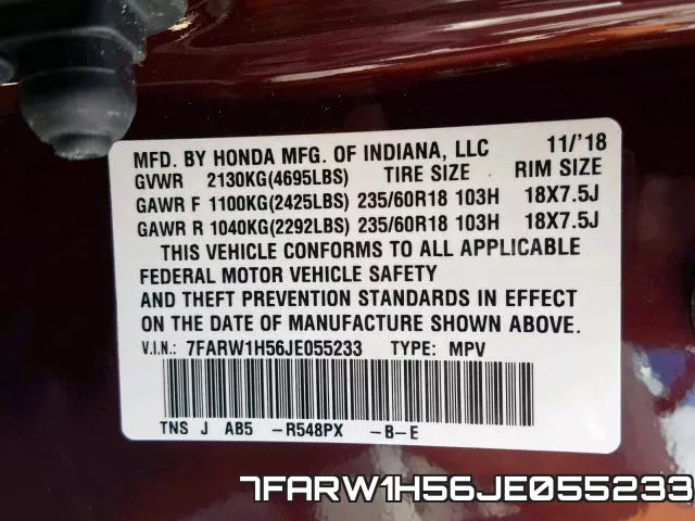 7FARW1H56JE055233 фото 2