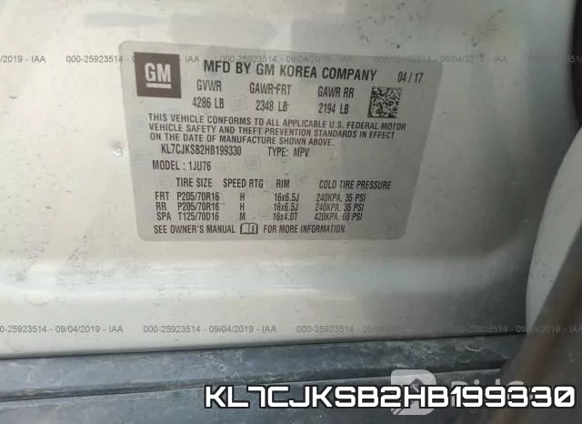 KL7CJKSB2HB199330 фото 9