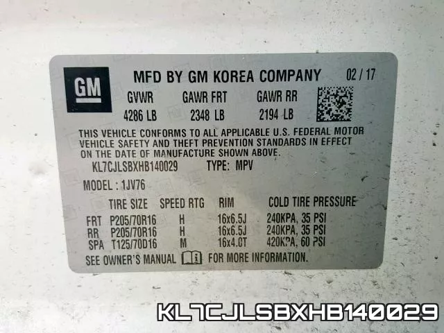 KL7CJLSBXHB140029 фото 2