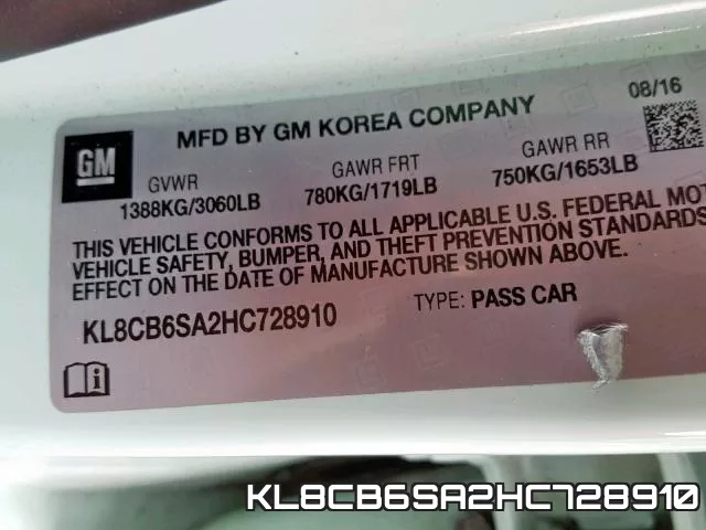KL8CB6SA2HC728910 фото 2