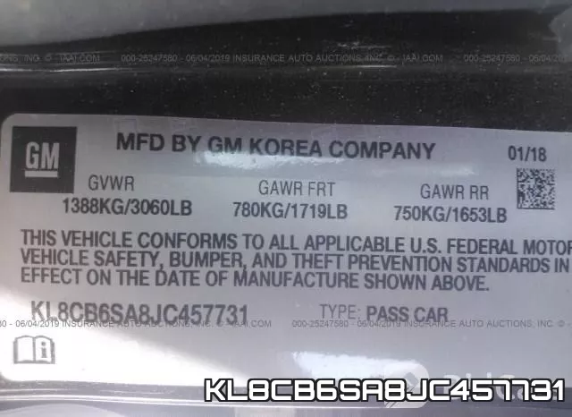 KL8CB6SA8JC457731 фото 10