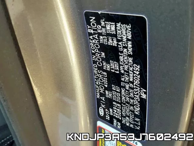 KNDJP3A53J7602492 фото 2