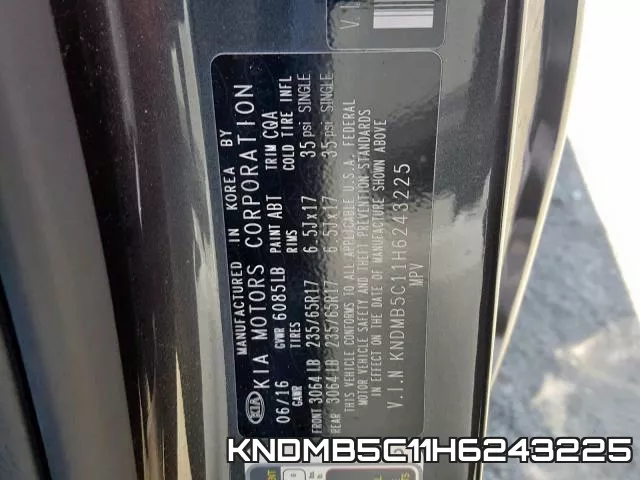 KNDMB5C11H6243225 фото 2