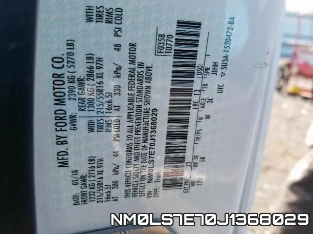 NM0LS7E70J1368029 фото 2