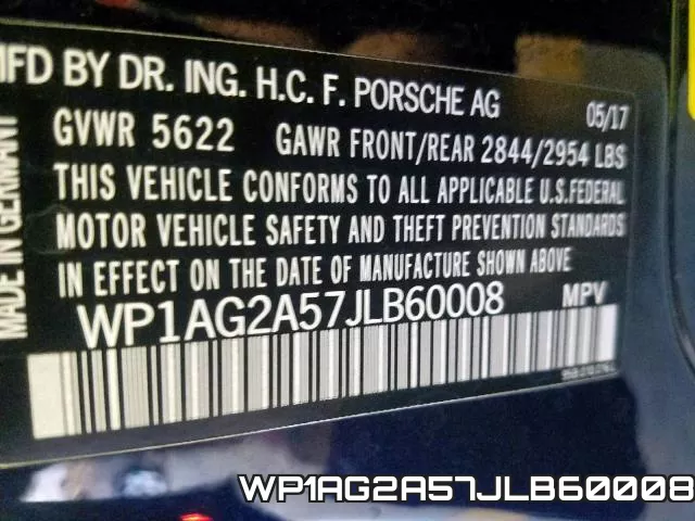 WP1AG2A57JLB60008 фото 2