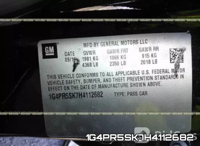 1G4PR5SK7H4112682 фото 10