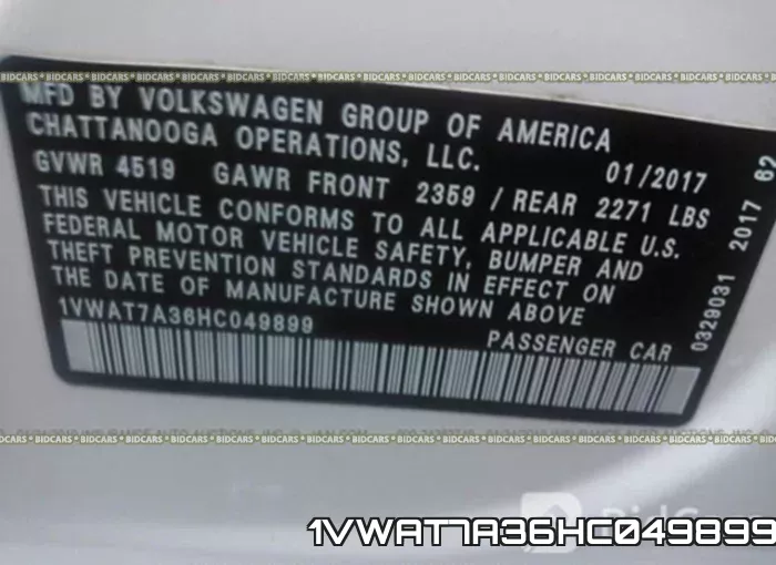 1VWAT7A36HC049899 фото 10