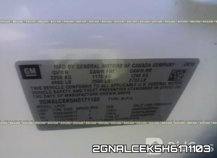2GNALCEK5H6171103 фото 10