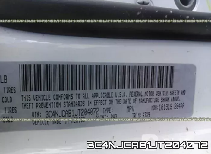 3C4NJCAB1JT204072 фото 10