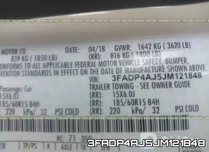 3FADP4AJ5JM121848 фото 10