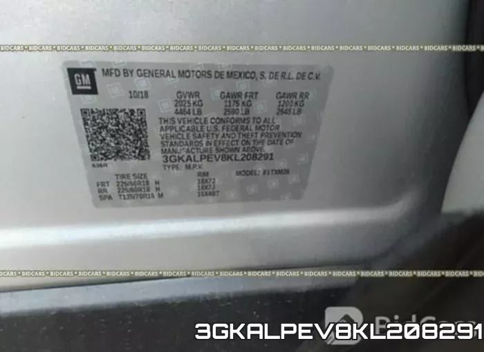 3GKALPEV8KL208291 фото 10