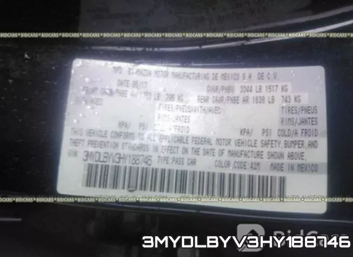 3MYDLBYV3HY188746 фото 10