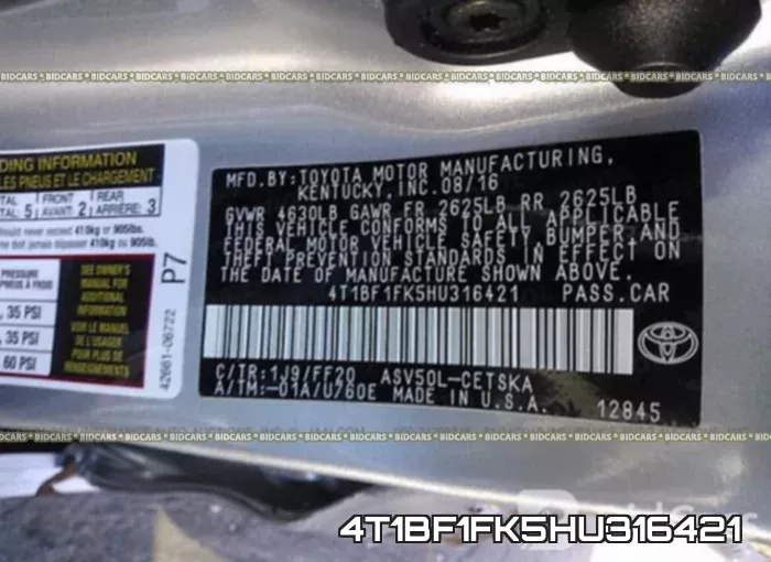 4T1BF1FK5HU316421 фото 10