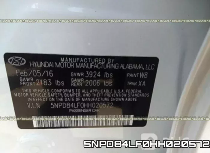 5NPD84LF0HH020572 фото 10