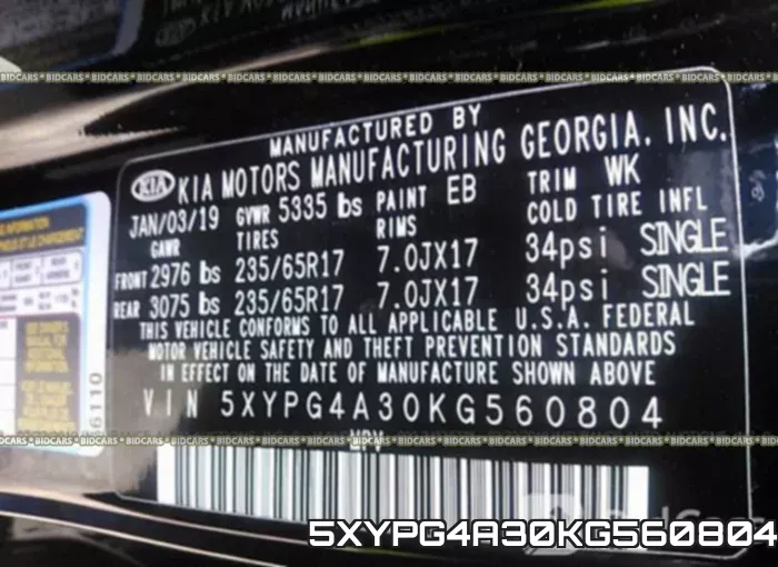 5XYPG4A30KG560804 фото 10