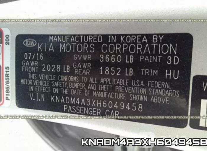 KNADM4A3XH6049458 фото 10