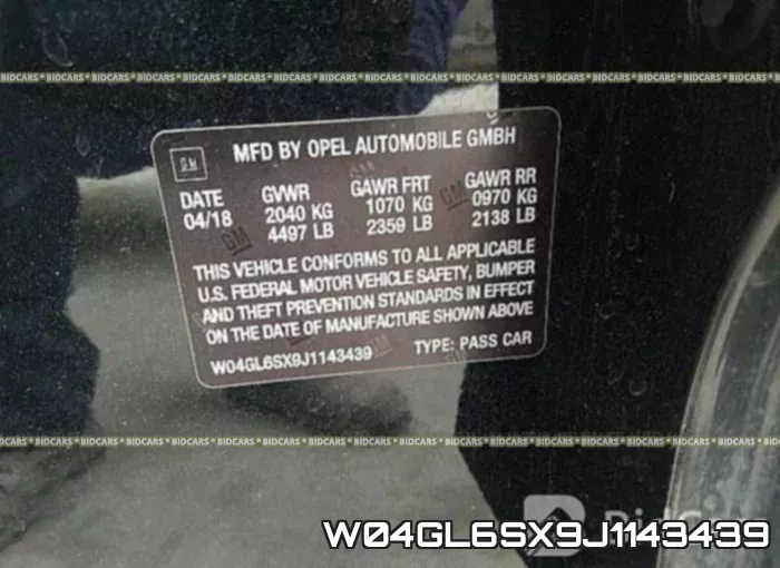 W04GL6SX9J1143439 фото 10