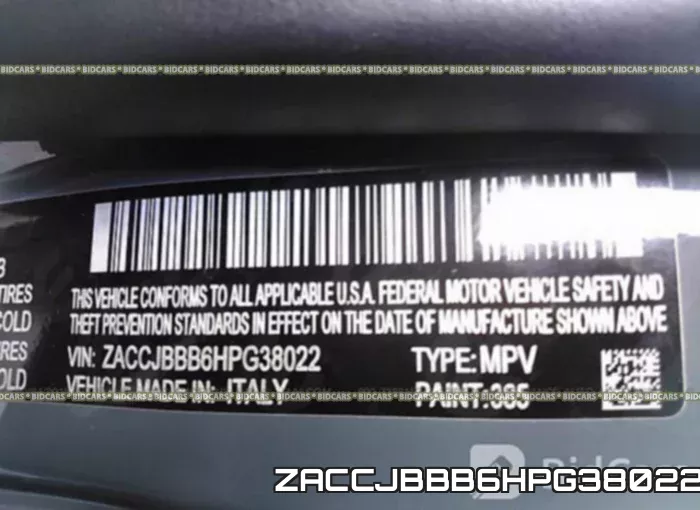 ZACCJBBB6HPG38022 фото 10