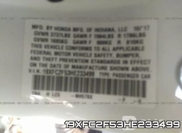 19XFC2F53HE233499 фото 10