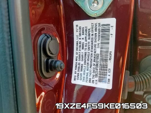 19XZE4F59KE016503 фото 2