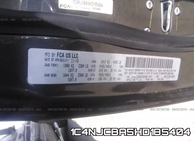 1C4NJCBA5HD185404 фото 10