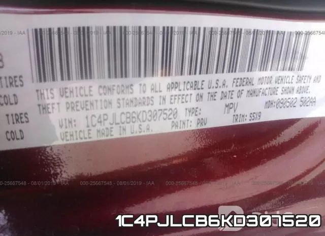 1C4PJLCB6KD307520 фото 9