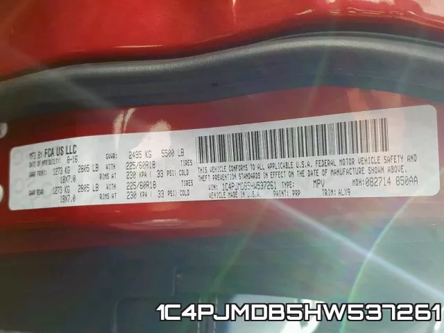 1C4PJMDB5HW537261 фото 2