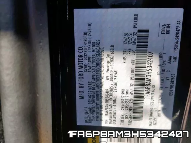 1FA6P8AM3H5342407 фото 2